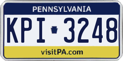 PA license plate KPI3248