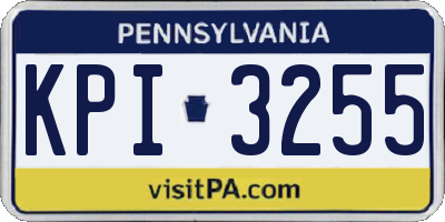 PA license plate KPI3255