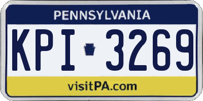 PA license plate KPI3269
