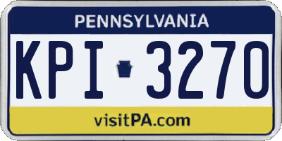 PA license plate KPI3270