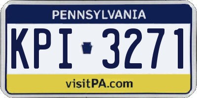 PA license plate KPI3271