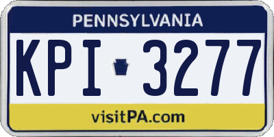 PA license plate KPI3277