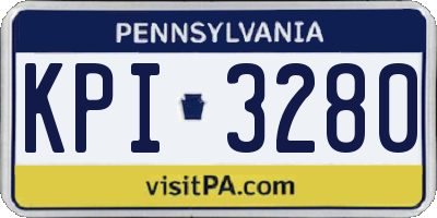 PA license plate KPI3280