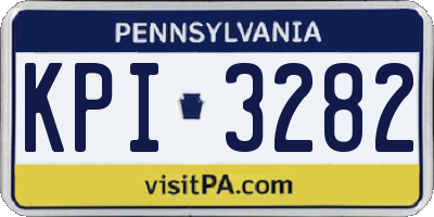 PA license plate KPI3282