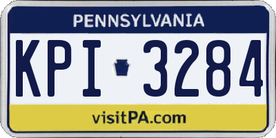 PA license plate KPI3284