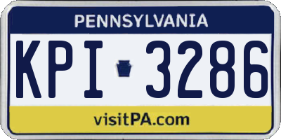 PA license plate KPI3286