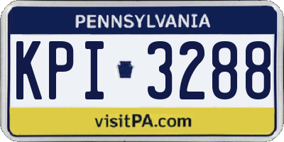 PA license plate KPI3288