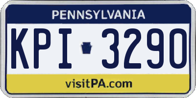 PA license plate KPI3290