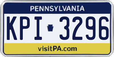 PA license plate KPI3296
