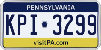 PA license plate KPI3299