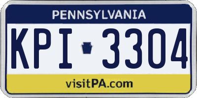 PA license plate KPI3304