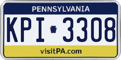 PA license plate KPI3308