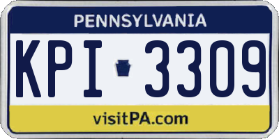 PA license plate KPI3309