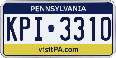 PA license plate KPI3310