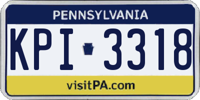 PA license plate KPI3318