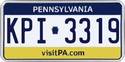 PA license plate KPI3319