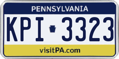 PA license plate KPI3323