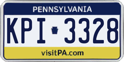 PA license plate KPI3328