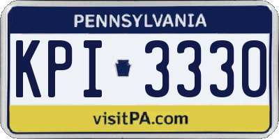 PA license plate KPI3330