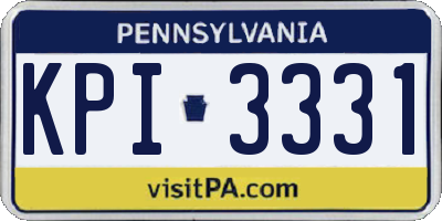 PA license plate KPI3331