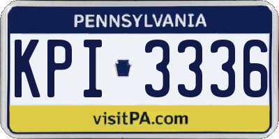 PA license plate KPI3336