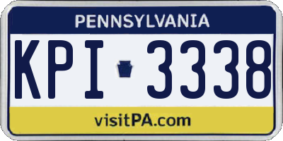 PA license plate KPI3338