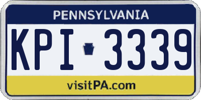 PA license plate KPI3339
