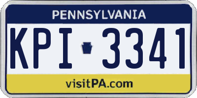 PA license plate KPI3341