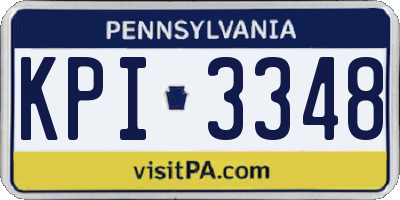 PA license plate KPI3348