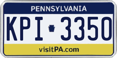 PA license plate KPI3350