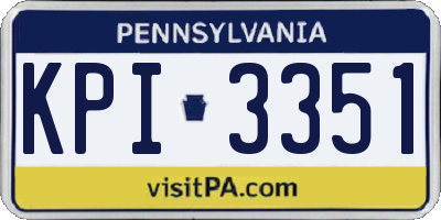 PA license plate KPI3351