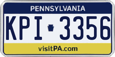 PA license plate KPI3356