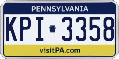 PA license plate KPI3358