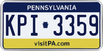 PA license plate KPI3359