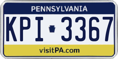 PA license plate KPI3367
