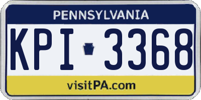 PA license plate KPI3368