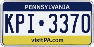 PA license plate KPI3370