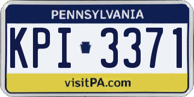 PA license plate KPI3371