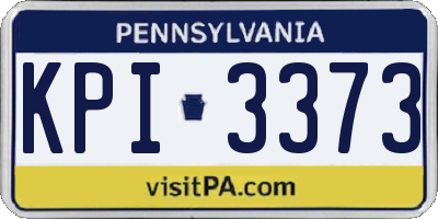 PA license plate KPI3373
