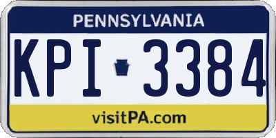 PA license plate KPI3384