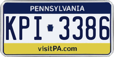 PA license plate KPI3386