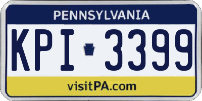PA license plate KPI3399