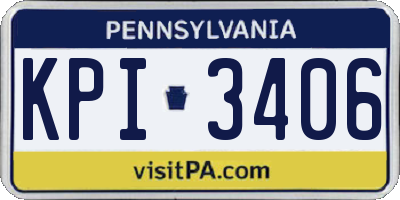 PA license plate KPI3406