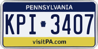PA license plate KPI3407