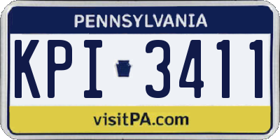 PA license plate KPI3411
