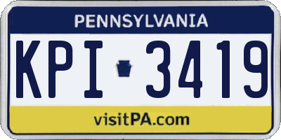 PA license plate KPI3419