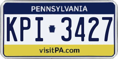 PA license plate KPI3427