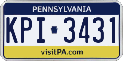 PA license plate KPI3431