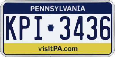 PA license plate KPI3436