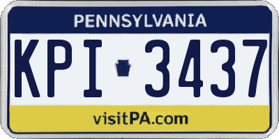 PA license plate KPI3437